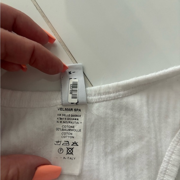 Moschino Ribbed White Halter Bodycon Mini Dress - Picture 4 of 5